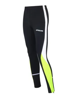 Herren Laufhose Tight Lang Schwarz Neon