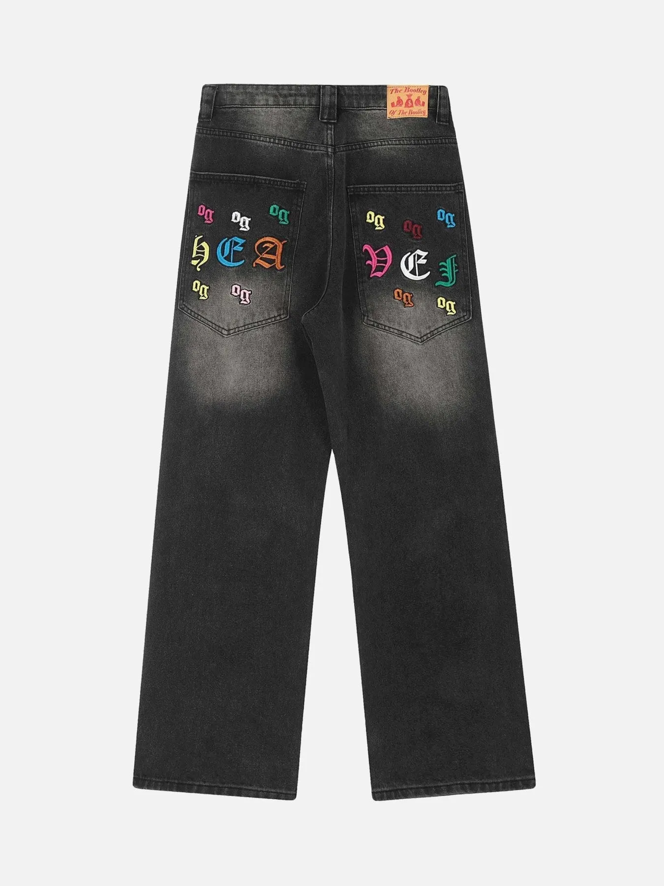 1984 American Gothic Letter Embroidered Jeans - 1936