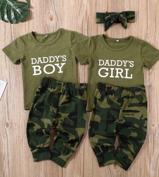 3-piece Camouflage Hat&T-shirt&Pants for Baby