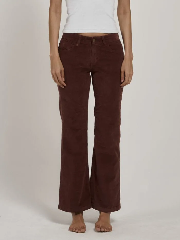 Alyssa Cord Pant - Ruby Wine