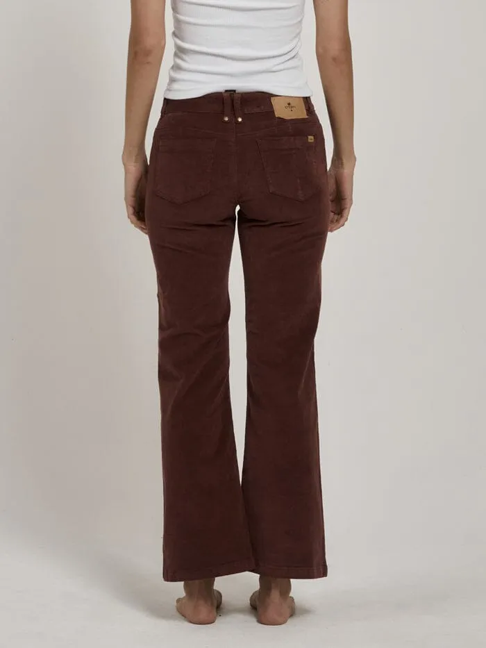 Alyssa Cord Pant - Ruby Wine