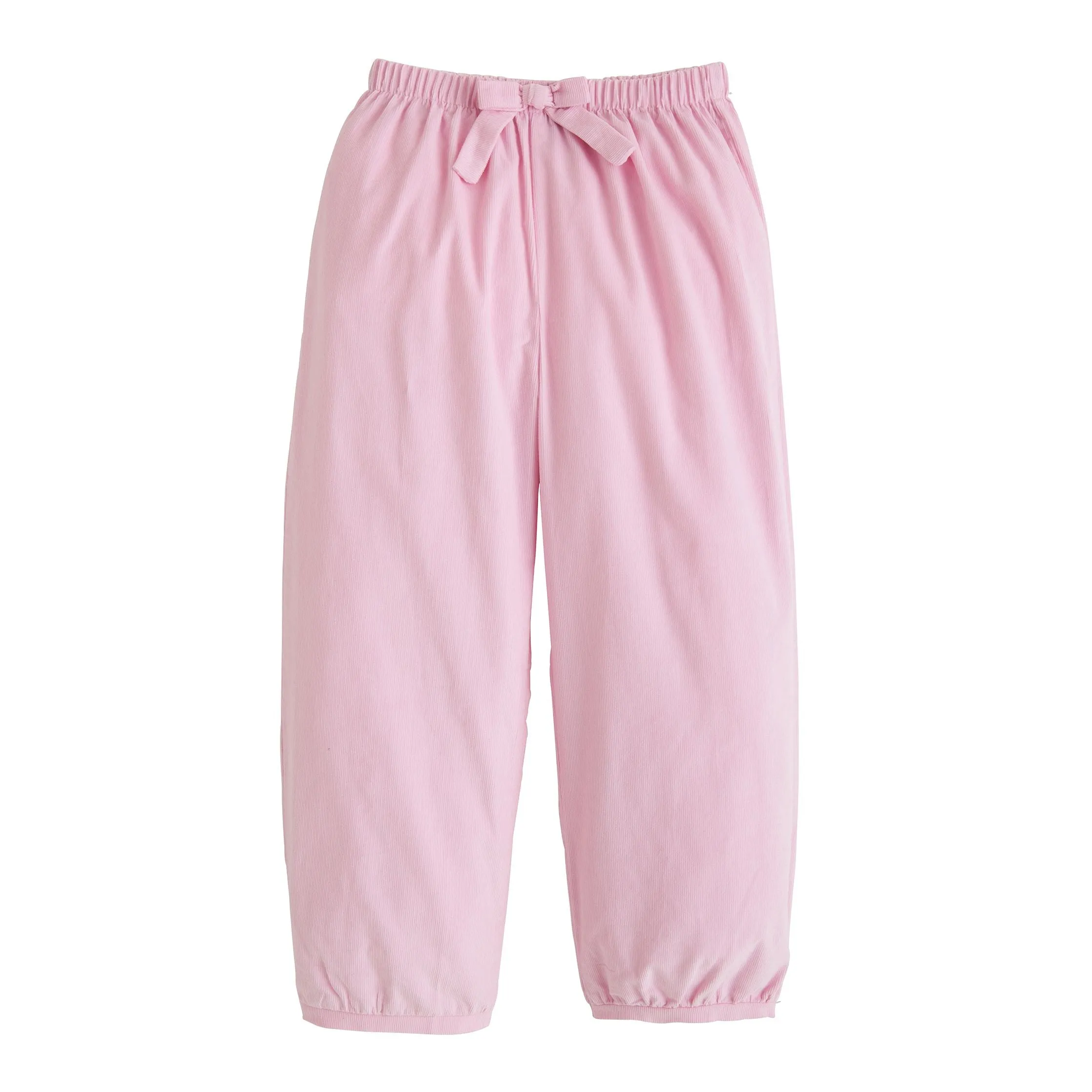 Banded Bow Pants - Light Pink Corduroy