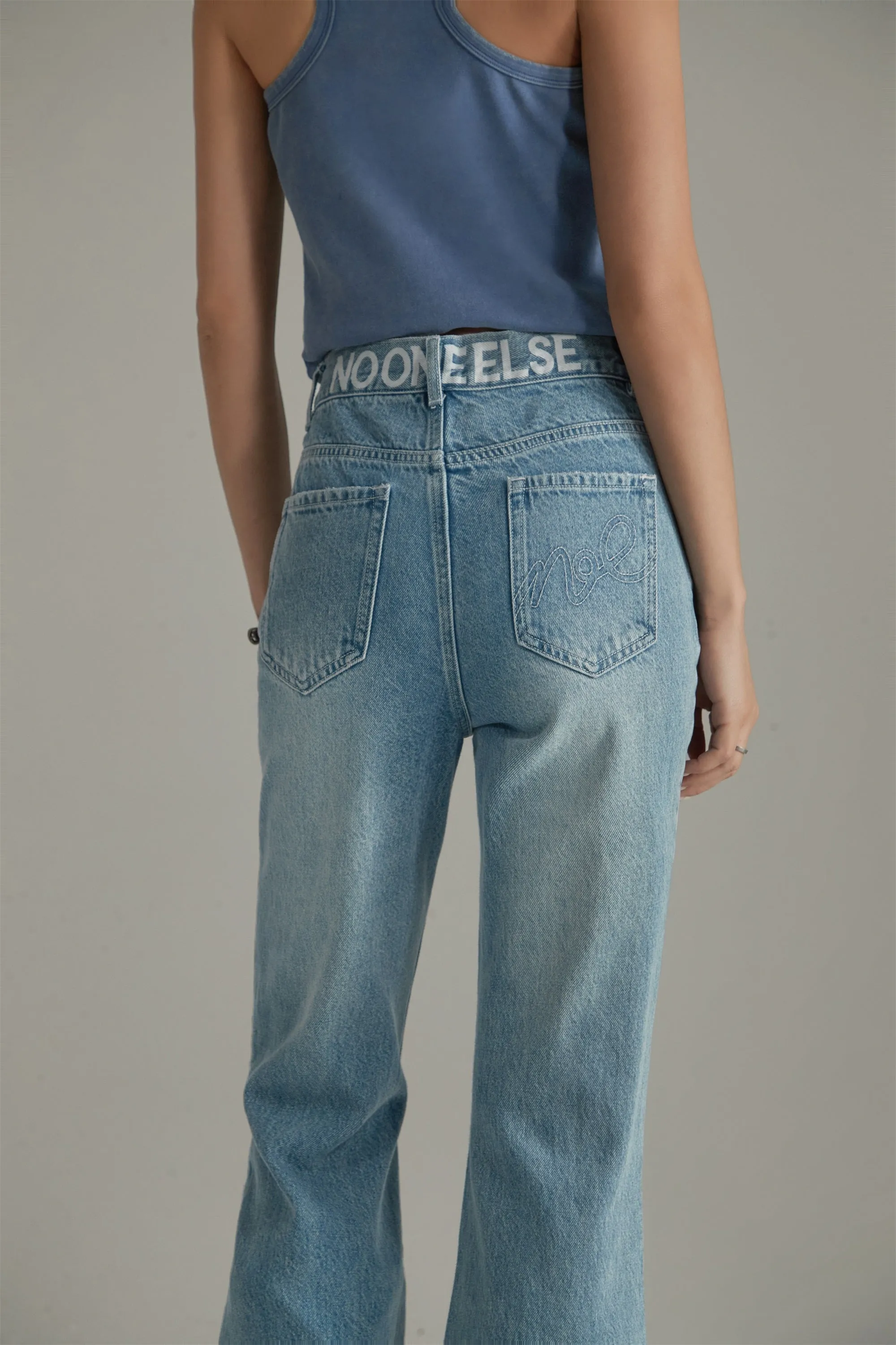 Basic Washed Bootcut Jeans