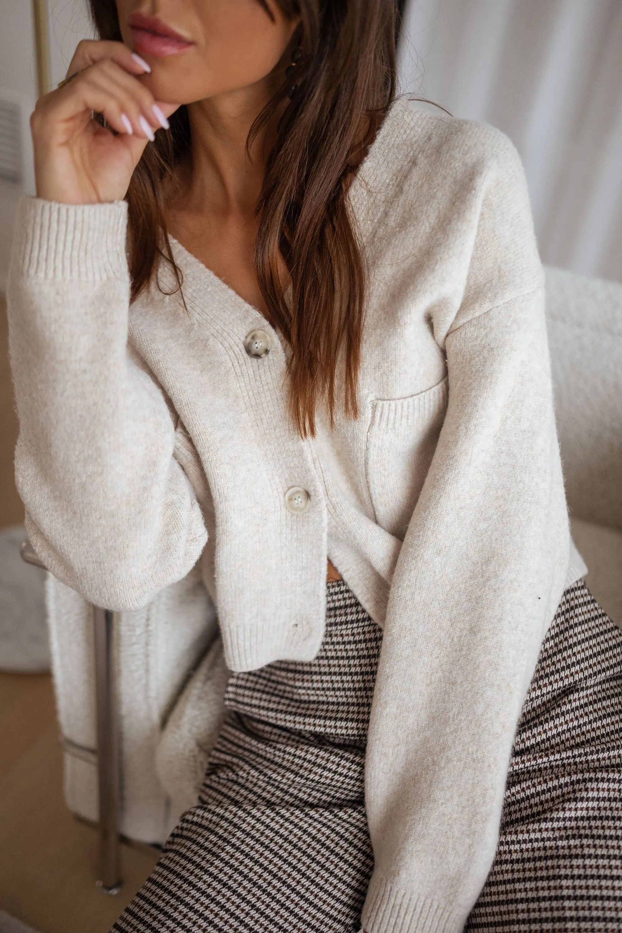 Beige Gaston Cardigan