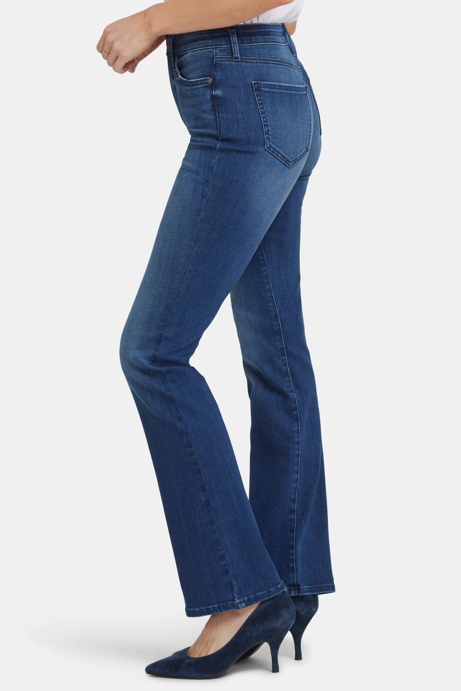 Billie Mini Bootcut Jeans In Petite - Moonlight