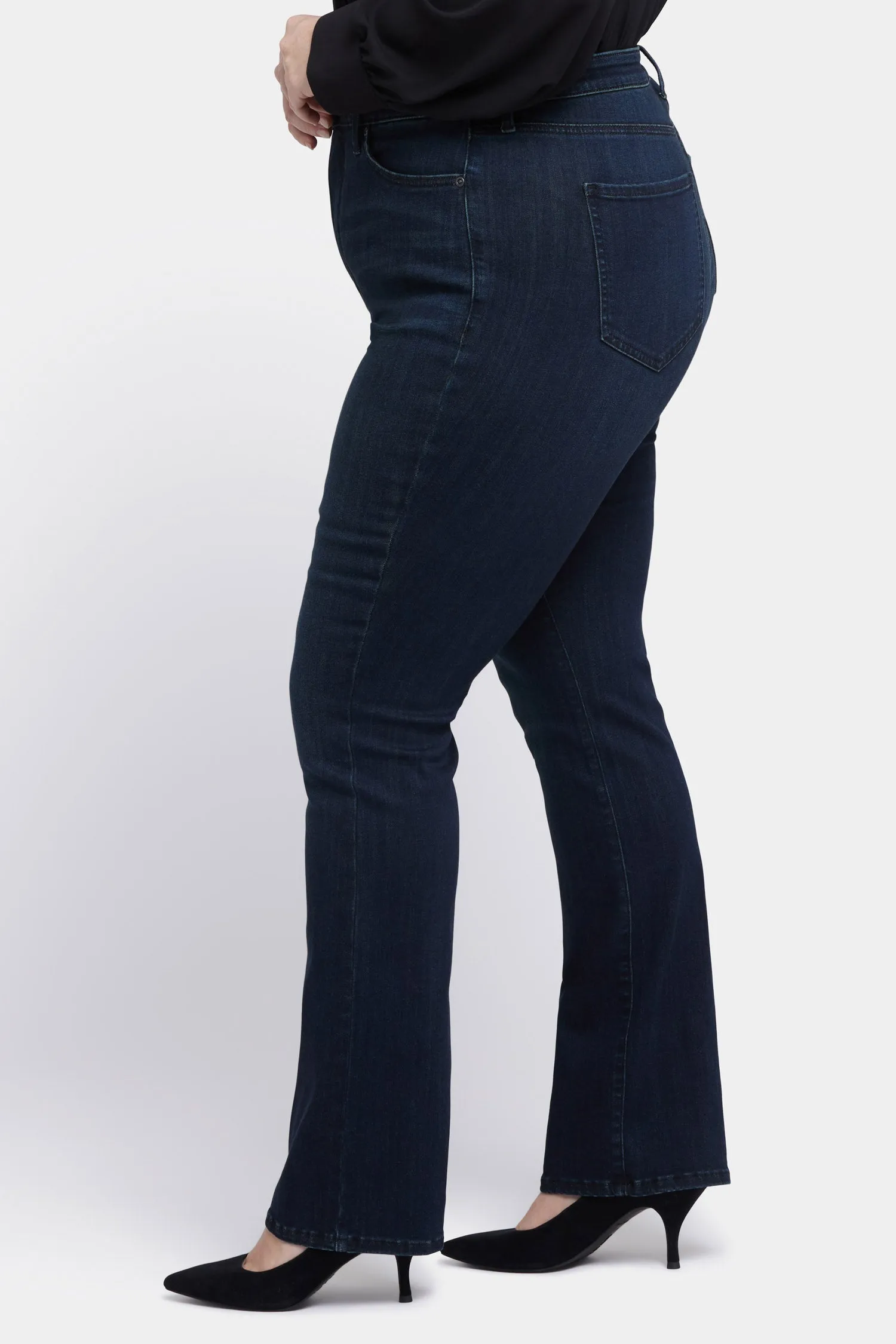 Billie Mini Bootcut Jeans In Plus Size - Obsidian Blue