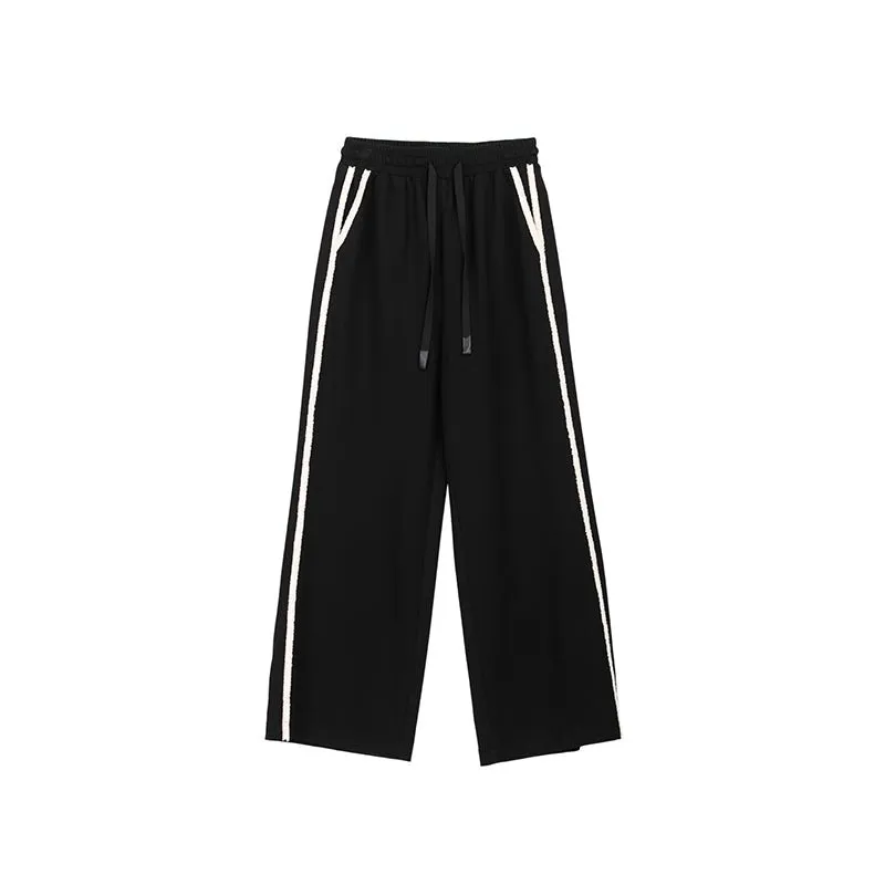 Black Wide Leg Sport Pants