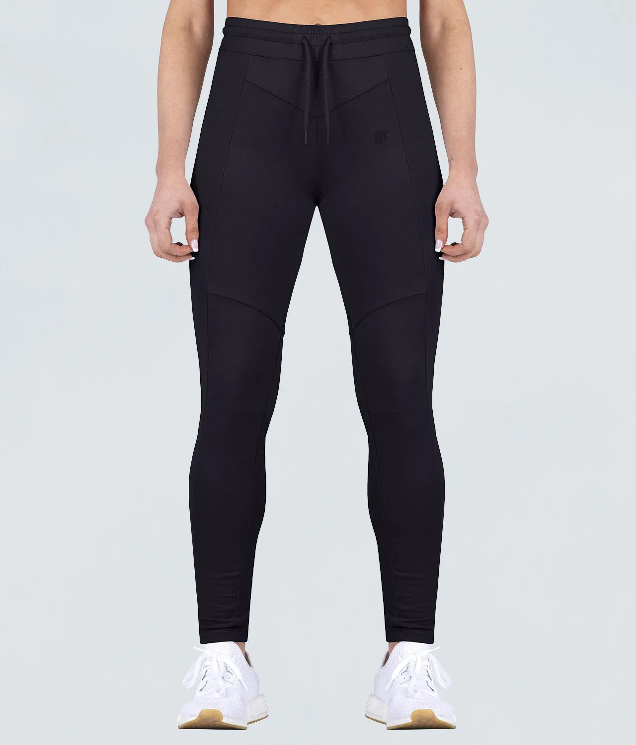 Born Tough Contoured Black Running Tracksuit Jogger Leggings for Women