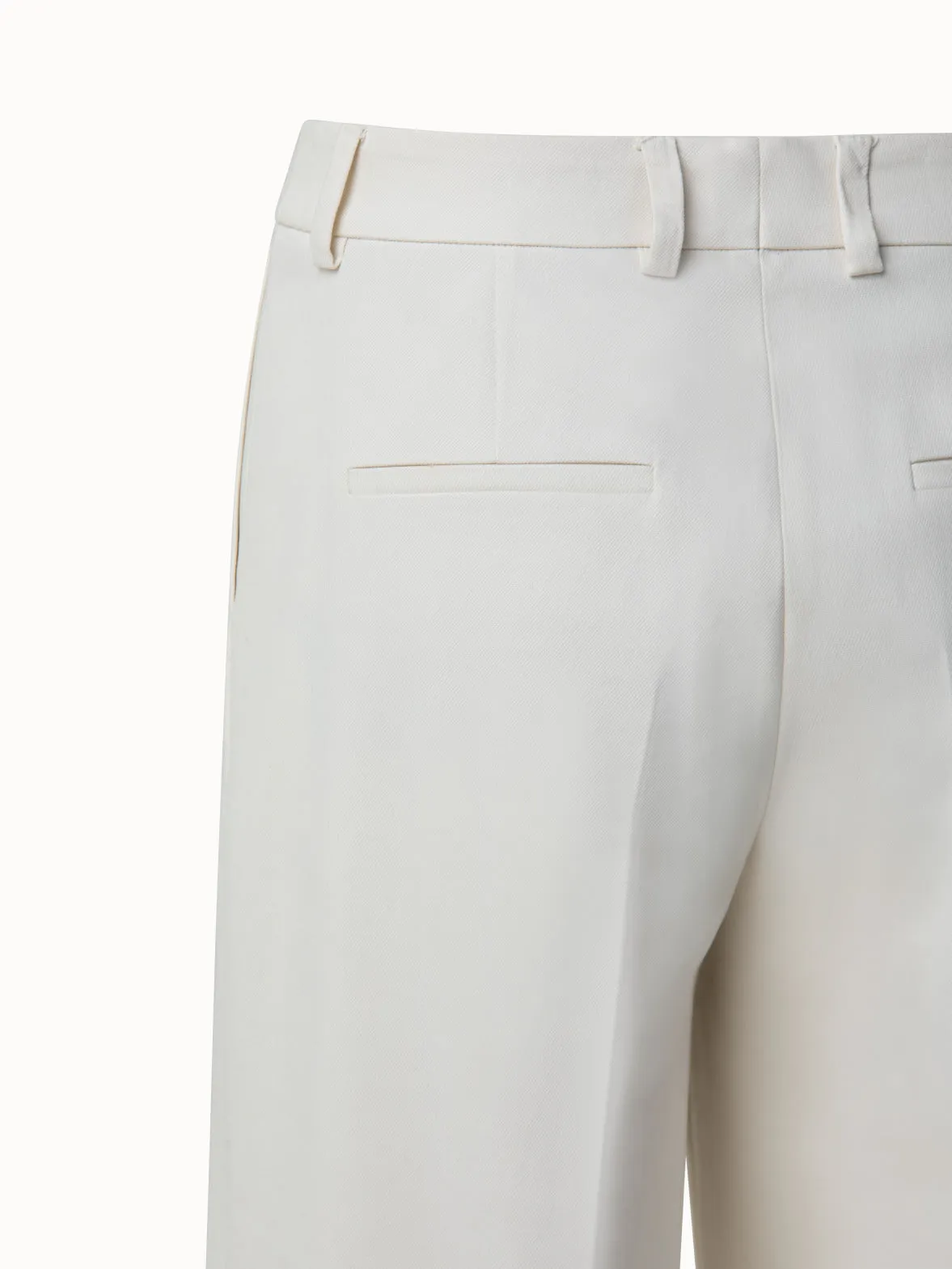 Christelle cotton silk double face cropped pant