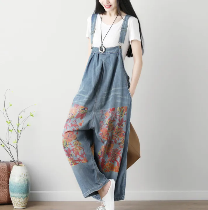 Denim Loose Casual Summer Denim Overall Loose Women Jumpsuits CNHK07151