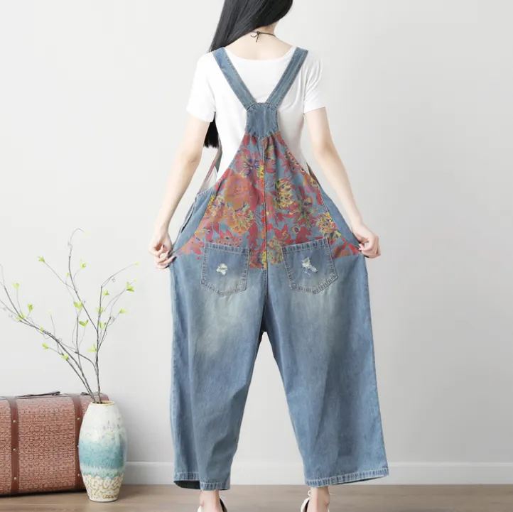 Denim Loose Casual Summer Denim Overall Loose Women Jumpsuits CNHK07151