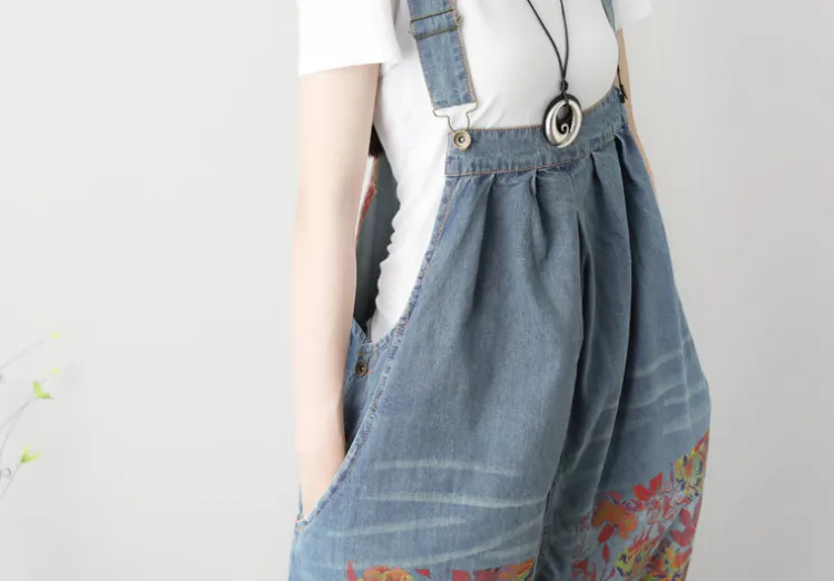 Denim Loose Casual Summer Denim Overall Loose Women Jumpsuits CNHK07151