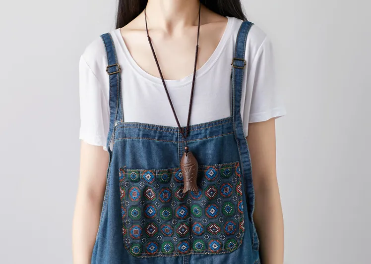 Denim Loose Casual Summer Denim Overall Loose Women Jumpsuits CNHK07154