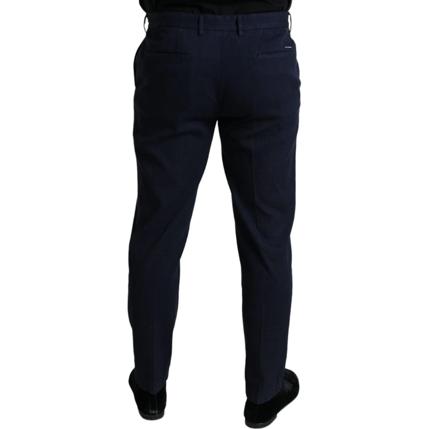 Dolce & Gabbana Elegant Dark Blue Skinny Dress Pants