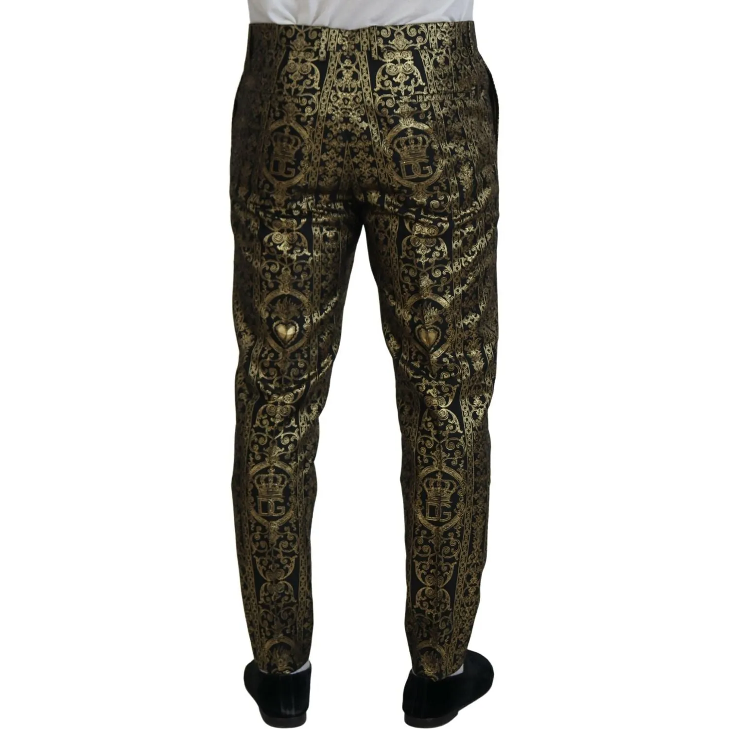 Dolce & Gabbana Elegant Jacquard Evening Pants