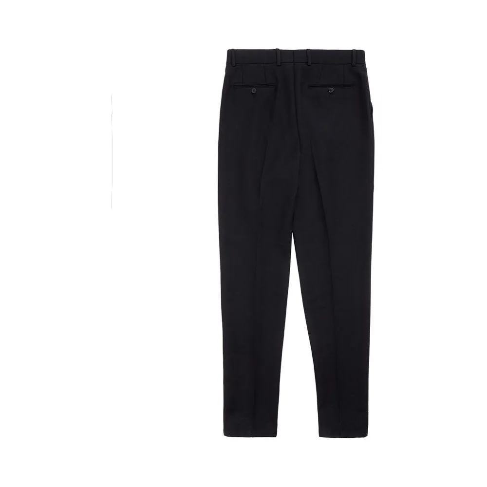 Dolce & Gabbana Elegant Polyester Black Pants for Men