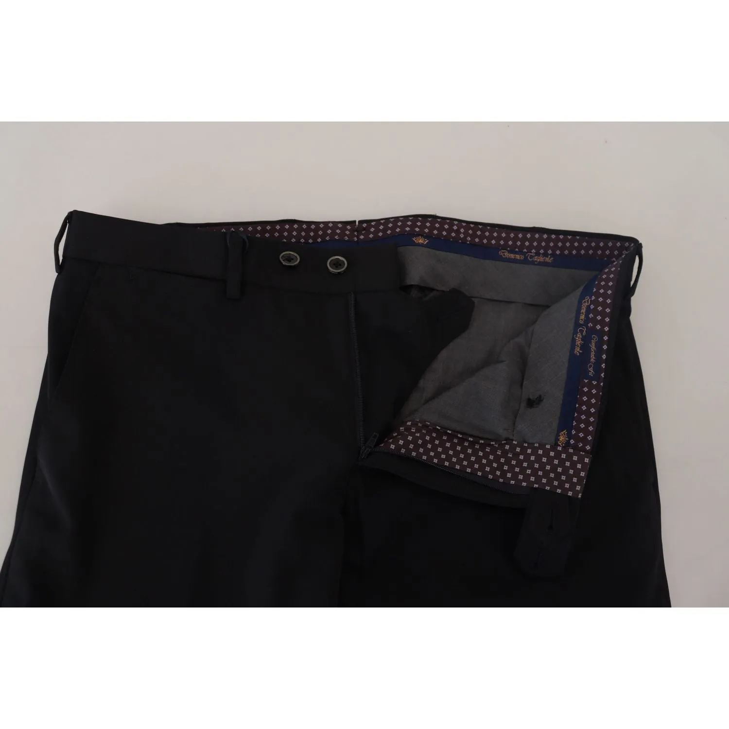 Domenico Tagliente Elegant Black Italian Dress Pants