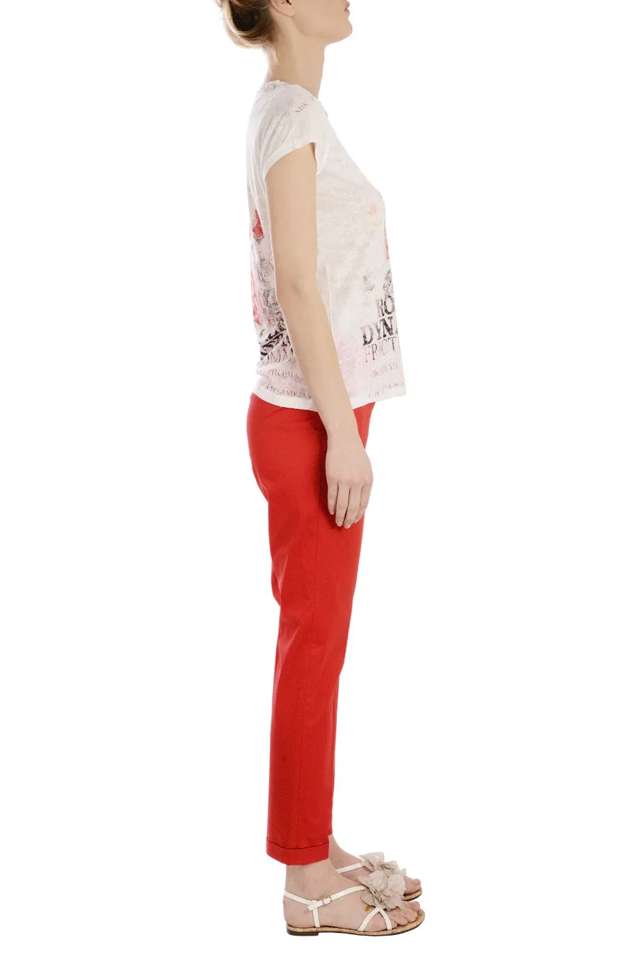 ELEGANT Red Chino Pants