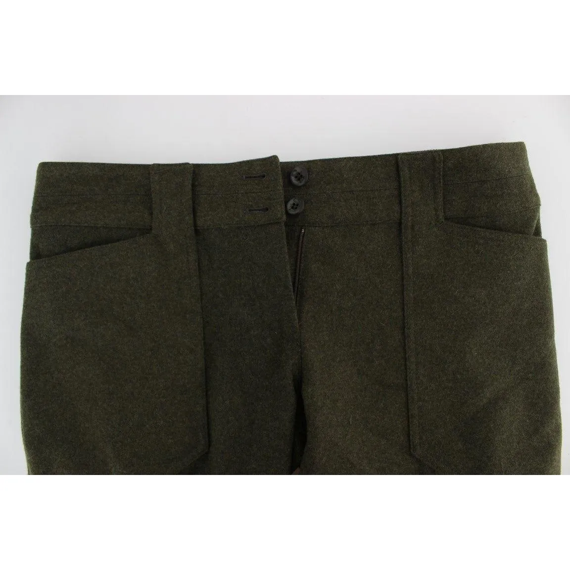 Ermanno Scervino Chic Green Cargo Pants for Effortless Style