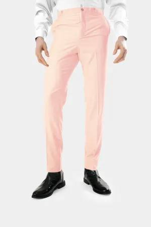 Extended Length Long Sleeve Wool Pants in Peach