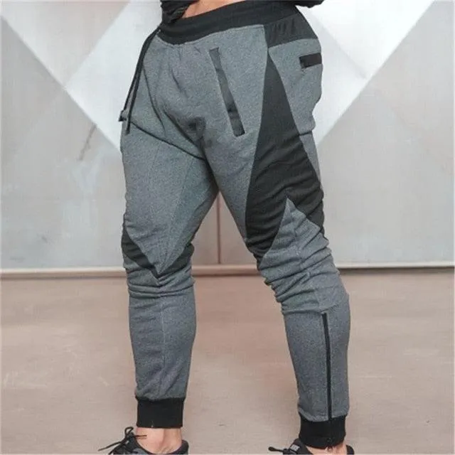 Fashion Sport Pants - Men's Cotton Fitness Running Jogging Pants -Gym Sweatpants (TG4)(F9)