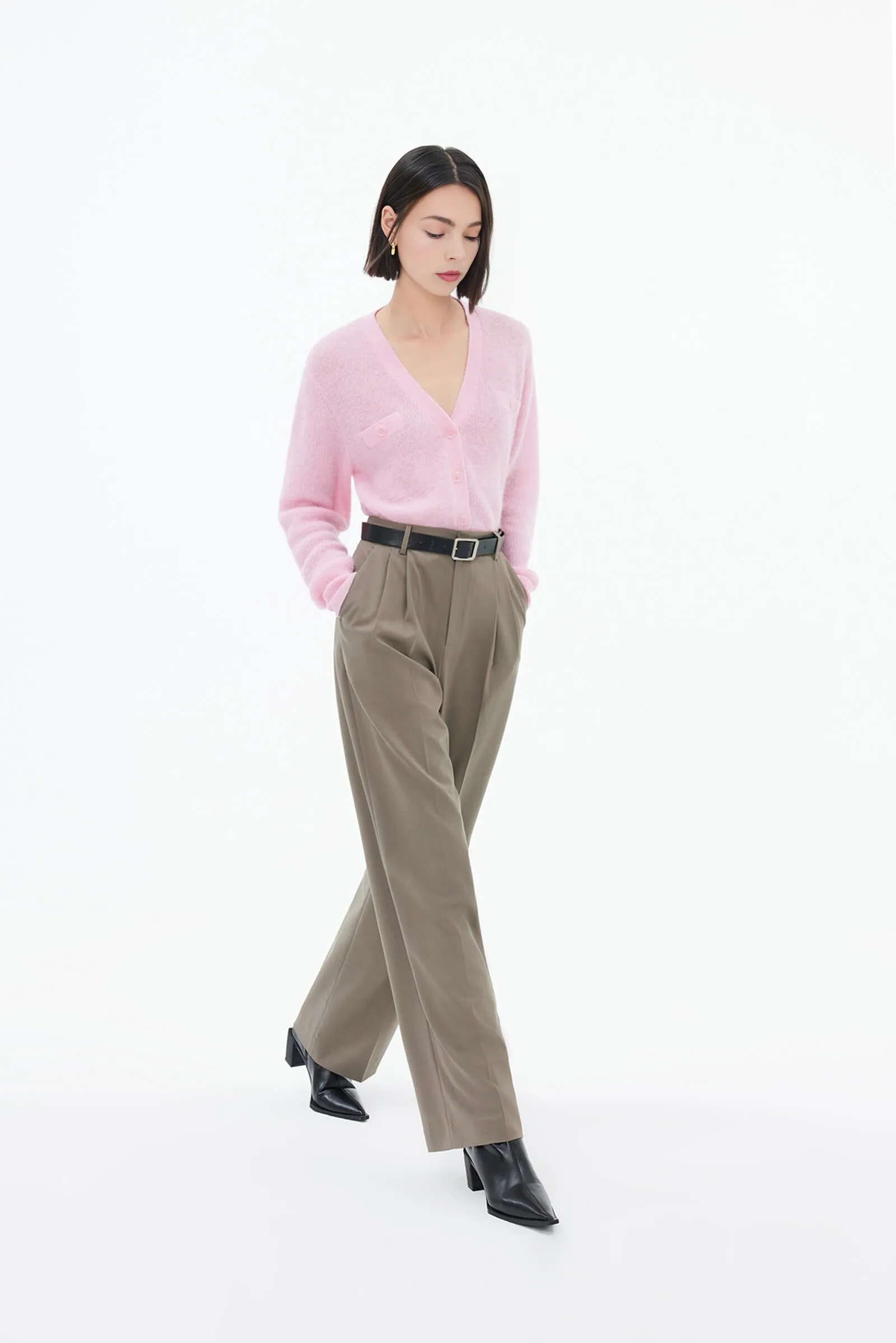 Flattering Straight-Leg Casual Trousers