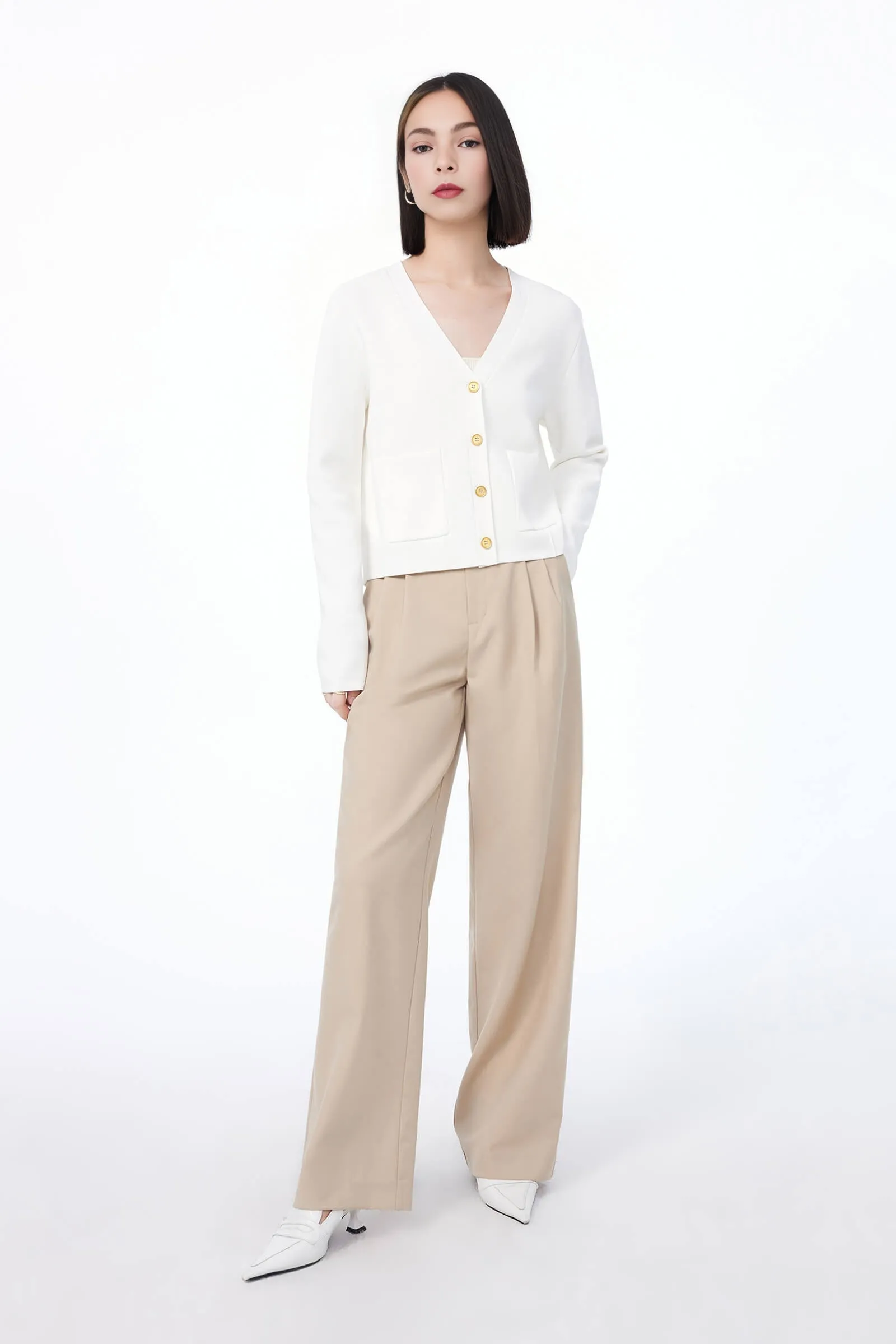 Flattering Straight-Leg Casual Trousers