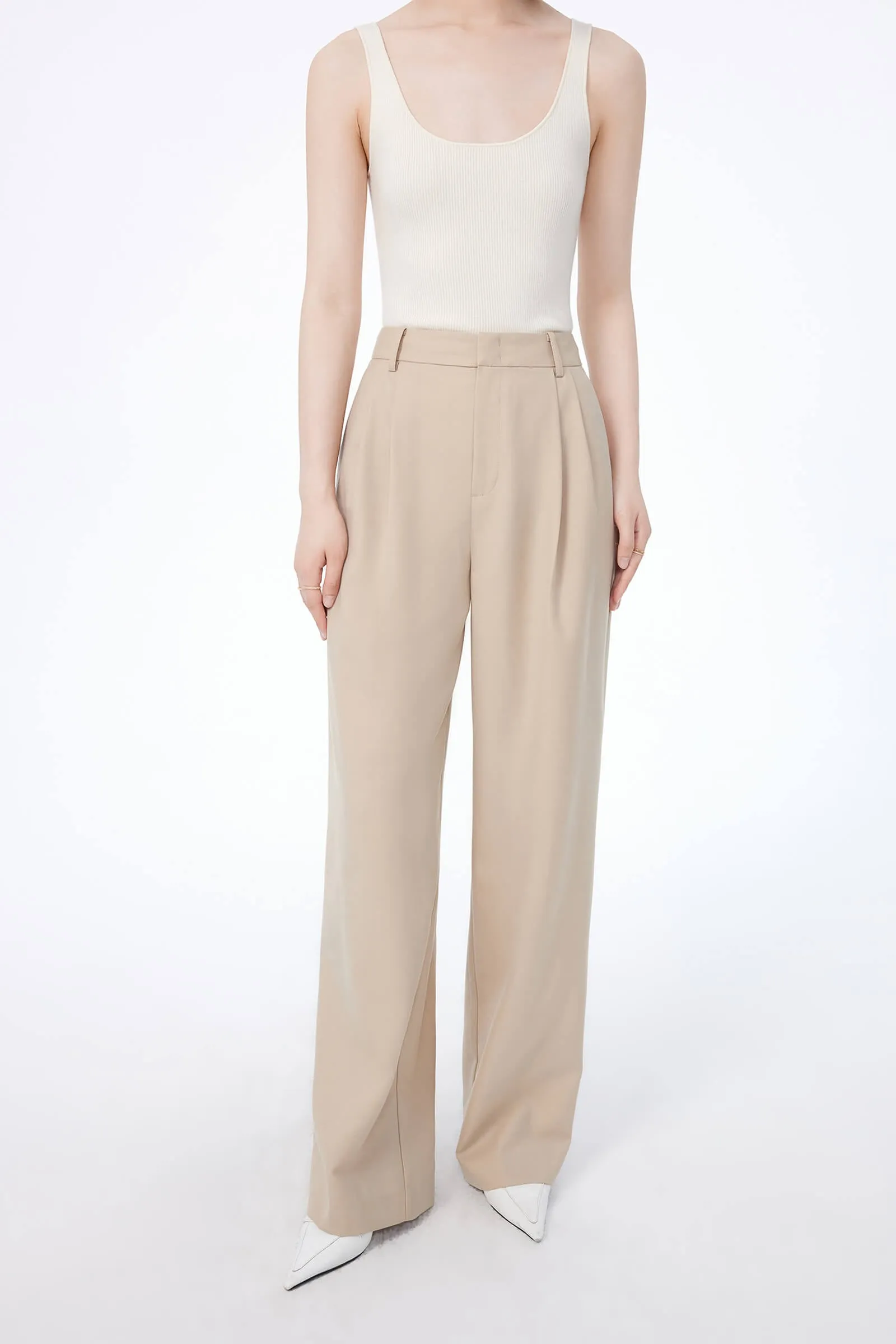 Flattering Straight-Leg Casual Trousers