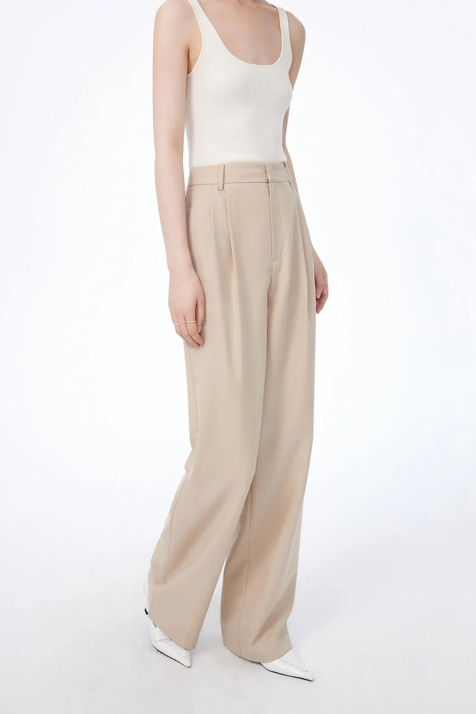 Flattering Straight-Leg Casual Trousers