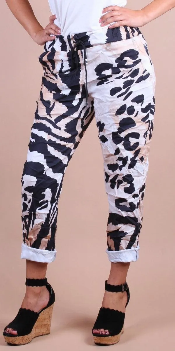 Geniviv Tiger Cheetah Print Pant