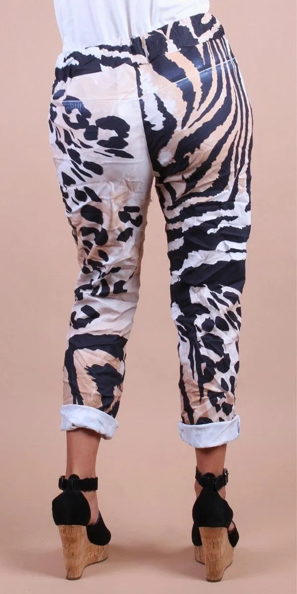 Geniviv Tiger Cheetah Print Pant