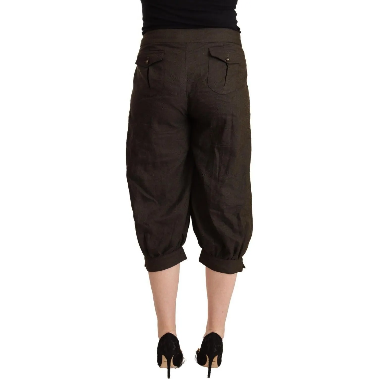 GF Ferre Chic Cropped Harem Pants in Luxe Brown Blend