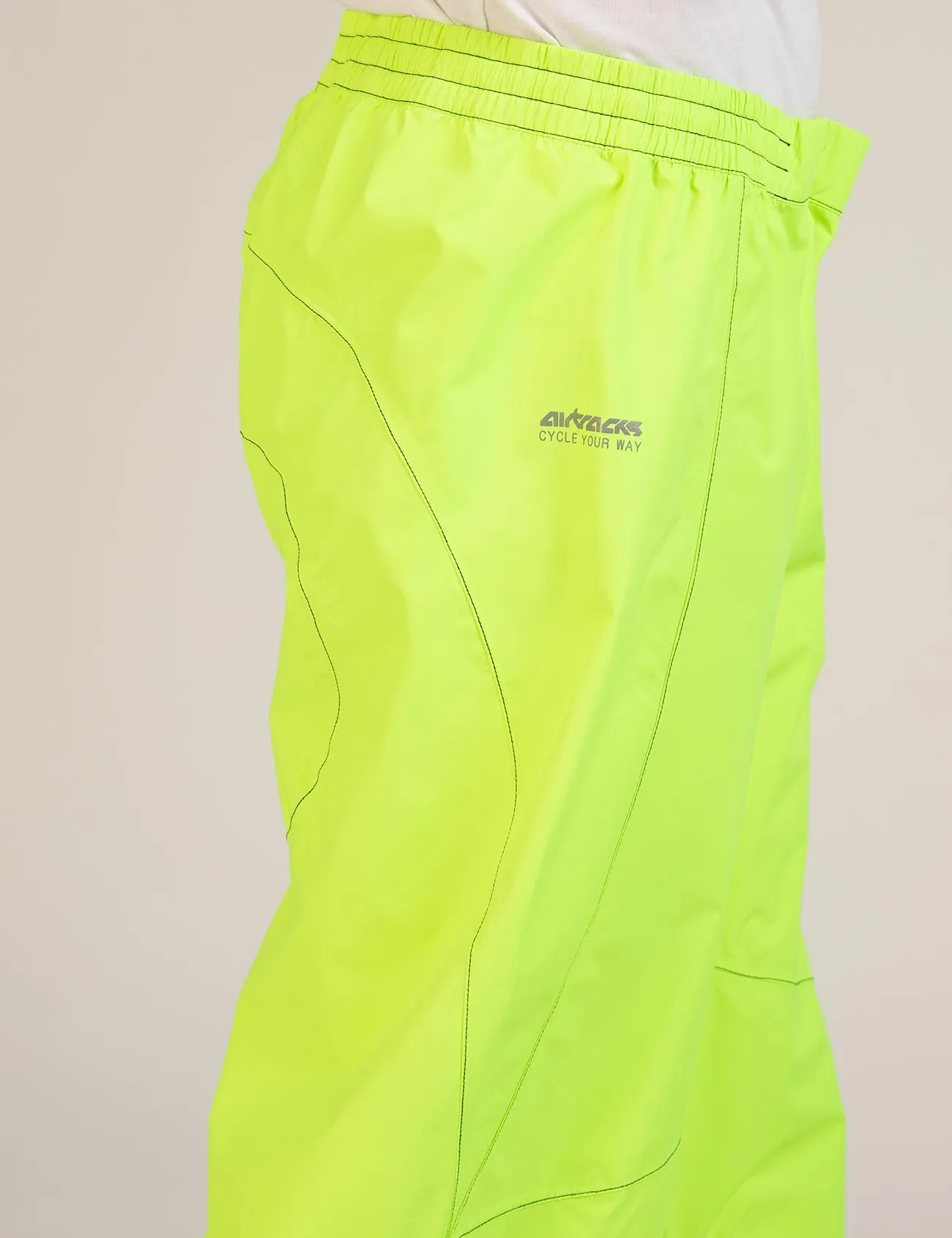 Herren Regenhose - Fahrradhose Lang Comfort Line Neon