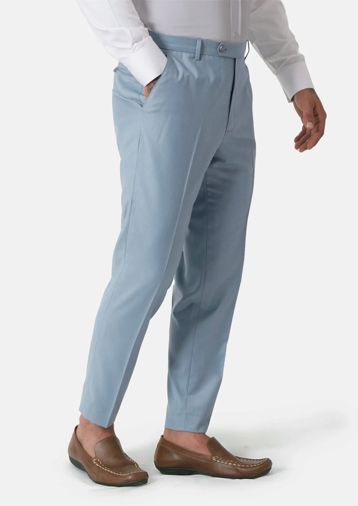 Ice Blue Twill Pants