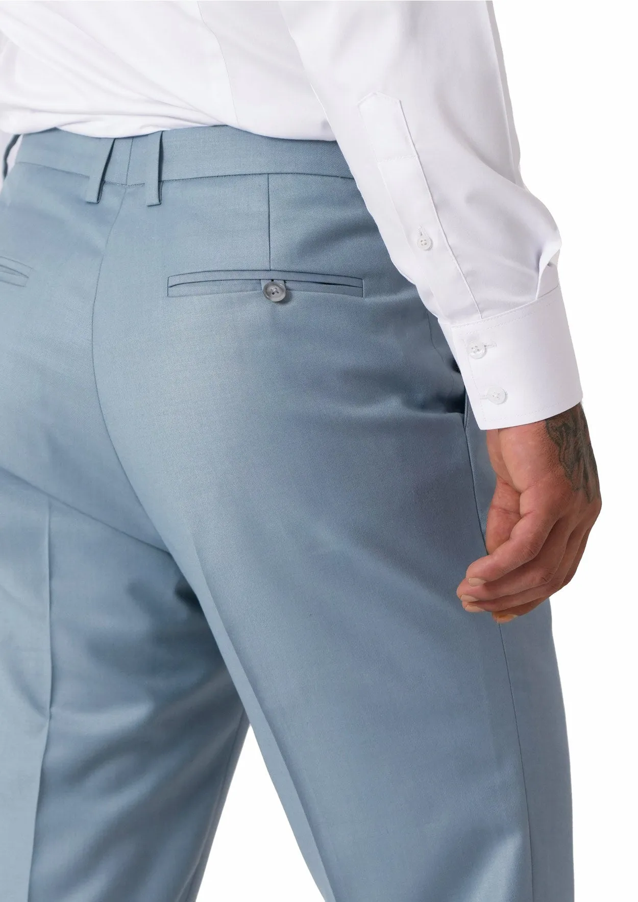 Ice Blue Twill Pants