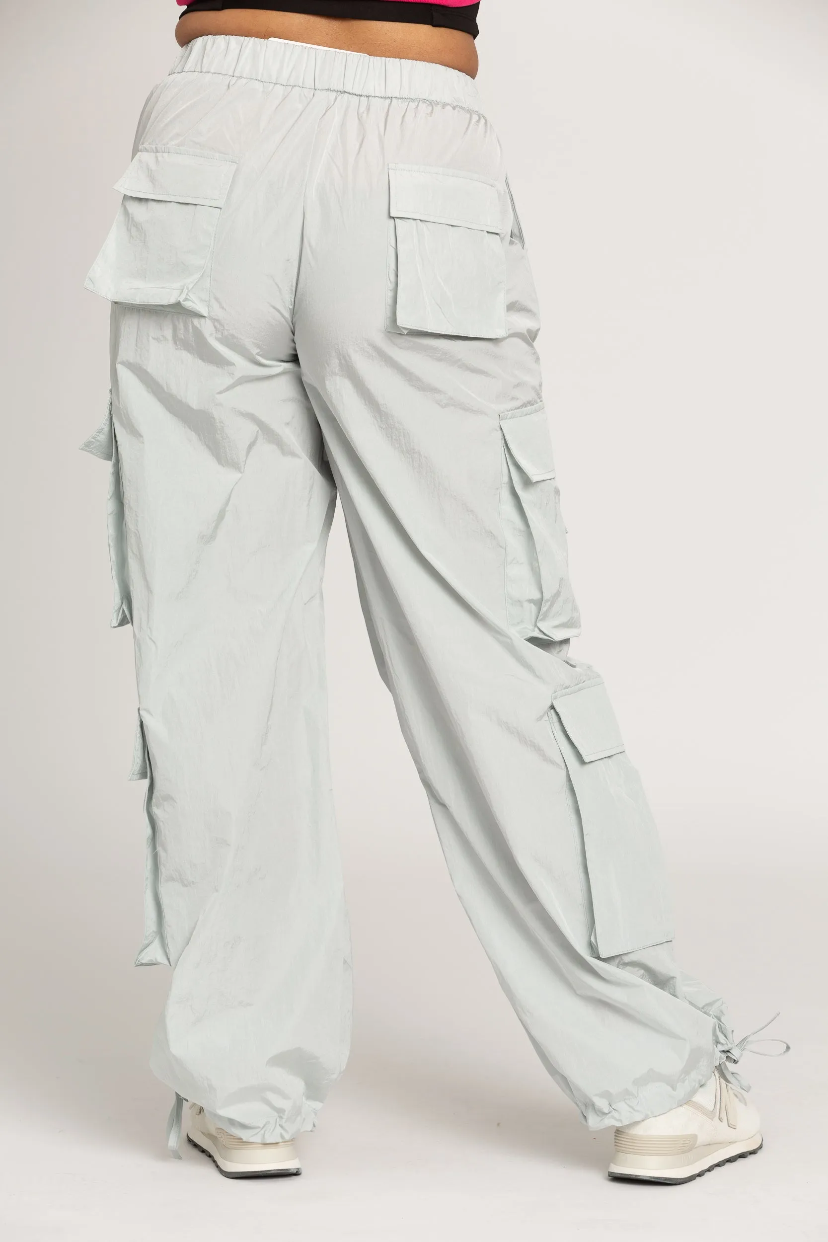 Ice Grey Parachute Pants