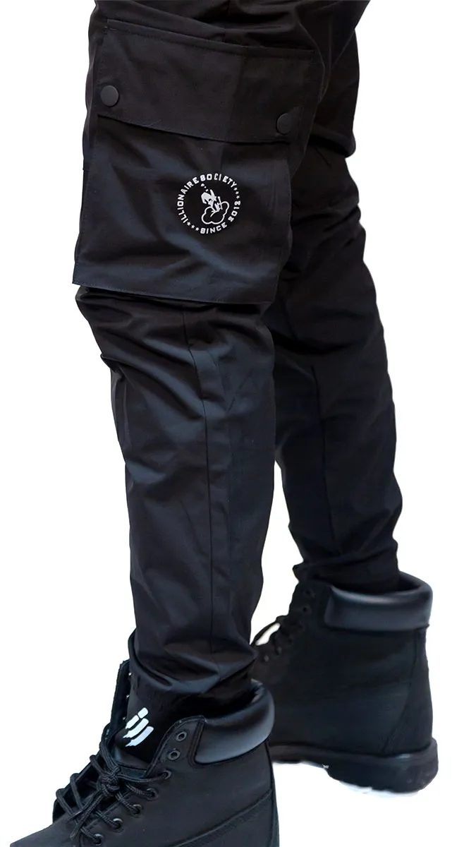 iLLionaire Reflective Cargo Jogger Pants BLACK