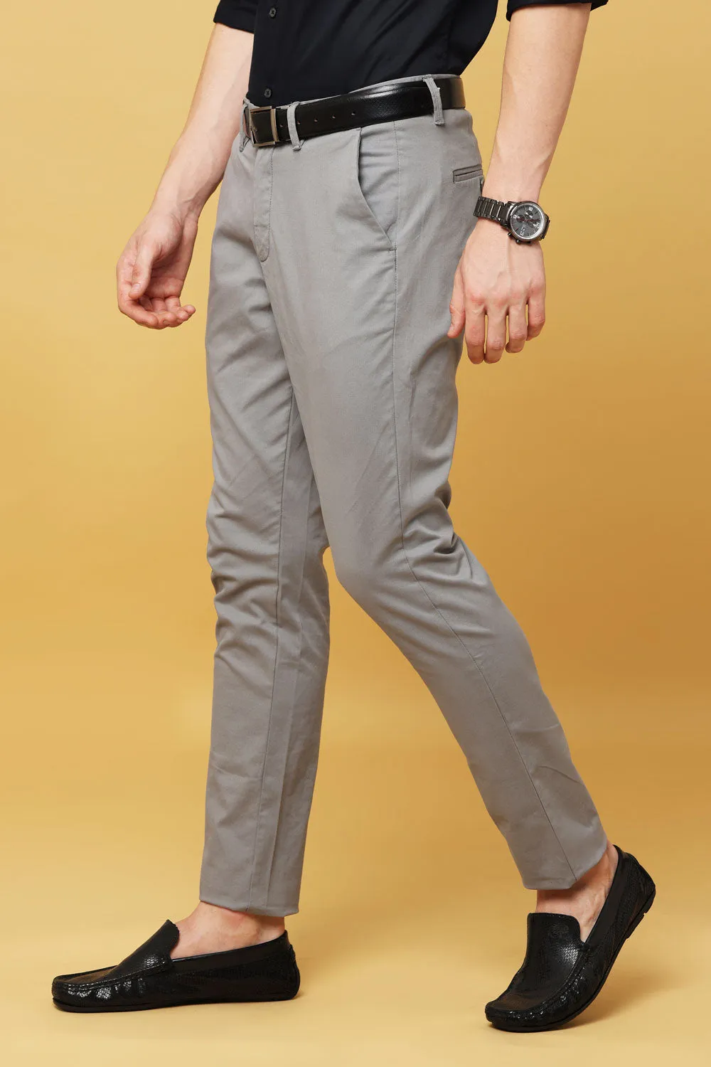 Ivyn Elegant Grey Trousers for Men's