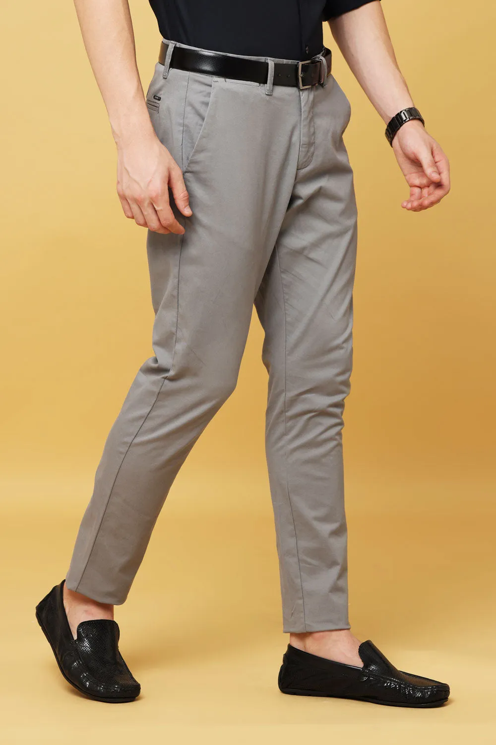 Ivyn Elegant Grey Trousers for Men's