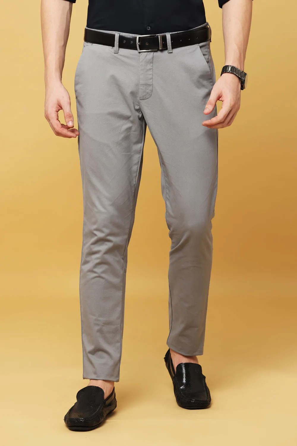 Ivyn Elegant Grey Trousers for Men's