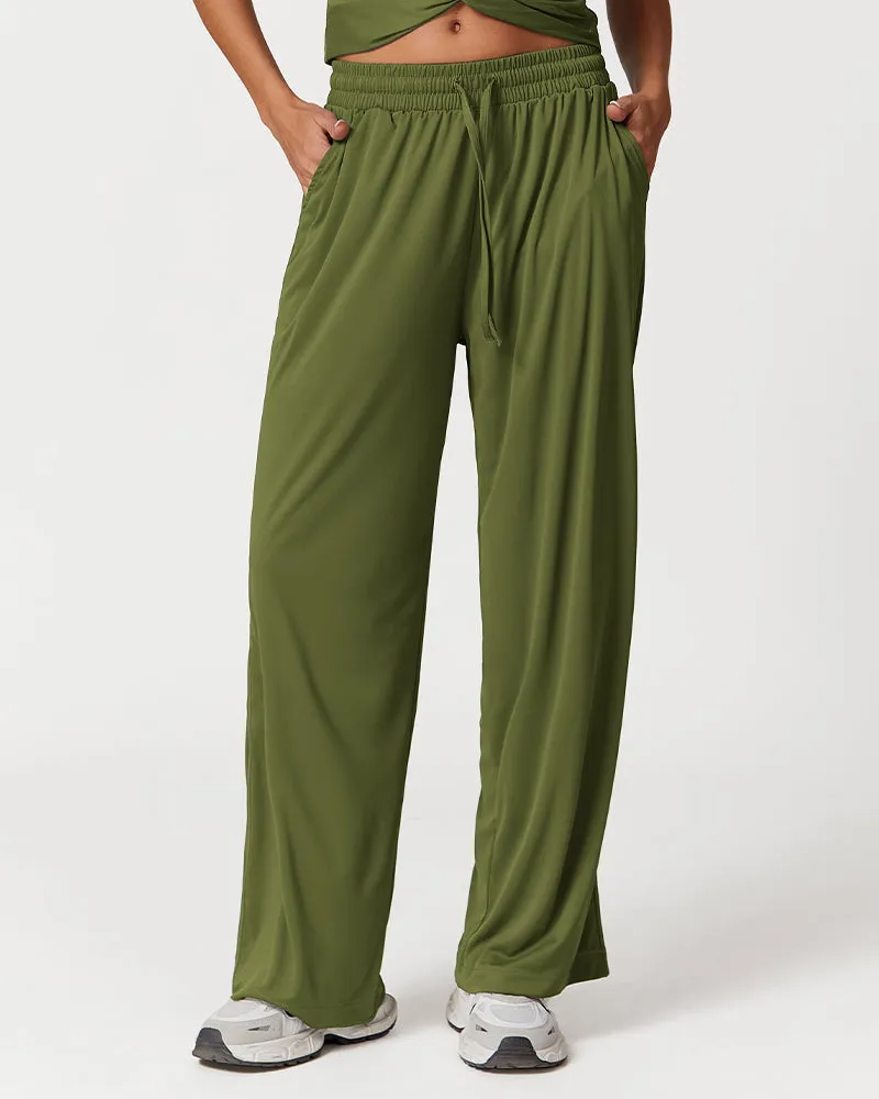 Lightweight Wide Leg Sports Pants