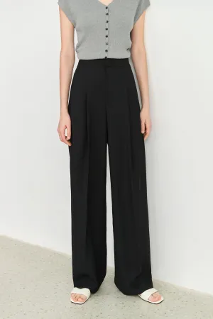 LILY Straight Wide Leg Suit Pants