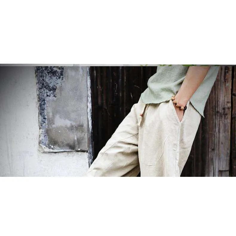 Linen Loose Harem Pants