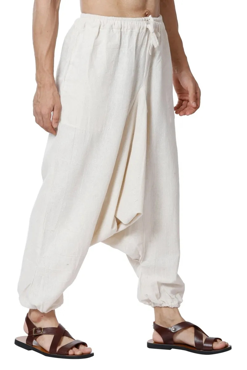 Men's Harem Pack of 2 | Cream & Melange Grey | Fits Waist Sizes 28 to 36 Inches