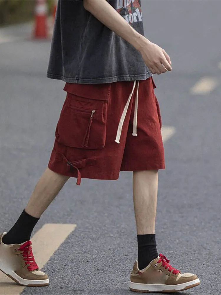 Men'S Loose Cropped Cargo Shorts