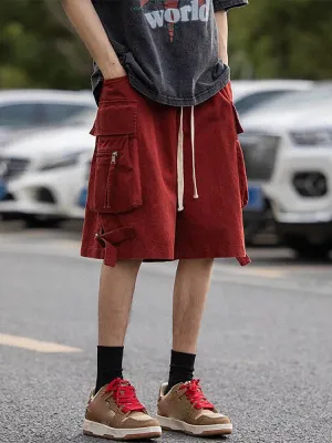 Men'S Loose Cropped Cargo Shorts