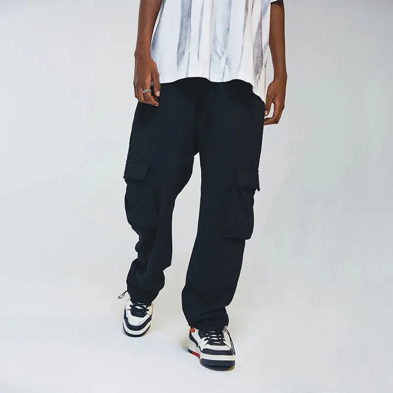 Men's Straight Leg Loose Double Pocket Sweatpants