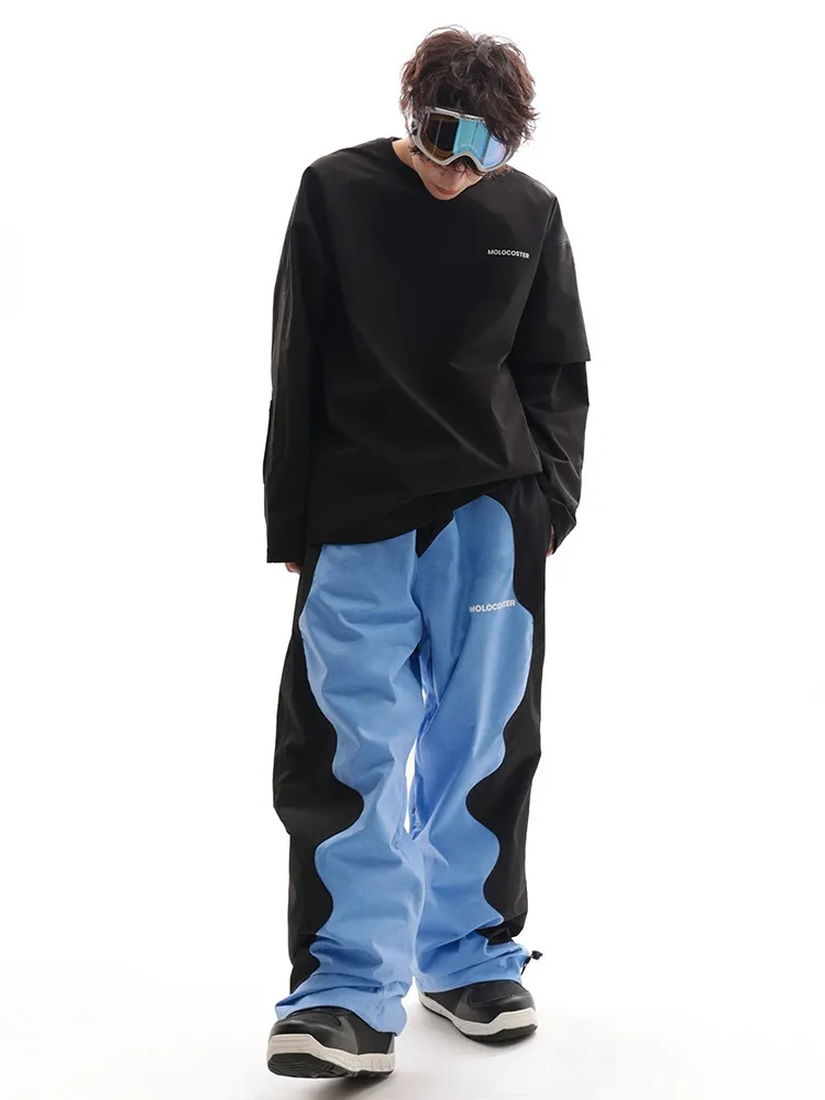 Molocoster Blue Jeans Baggy Snow Pants - Unisex