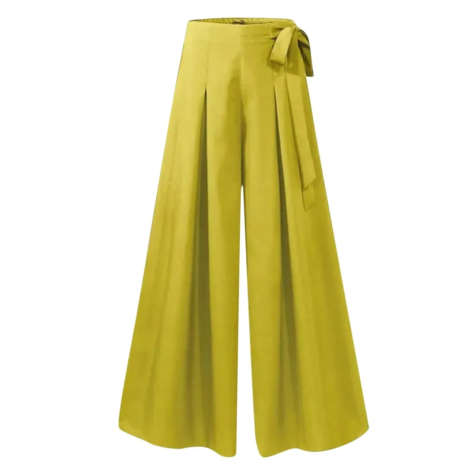 New High Loose Wide Fashion Casual Solid Swing Elegant Party Summer Pants