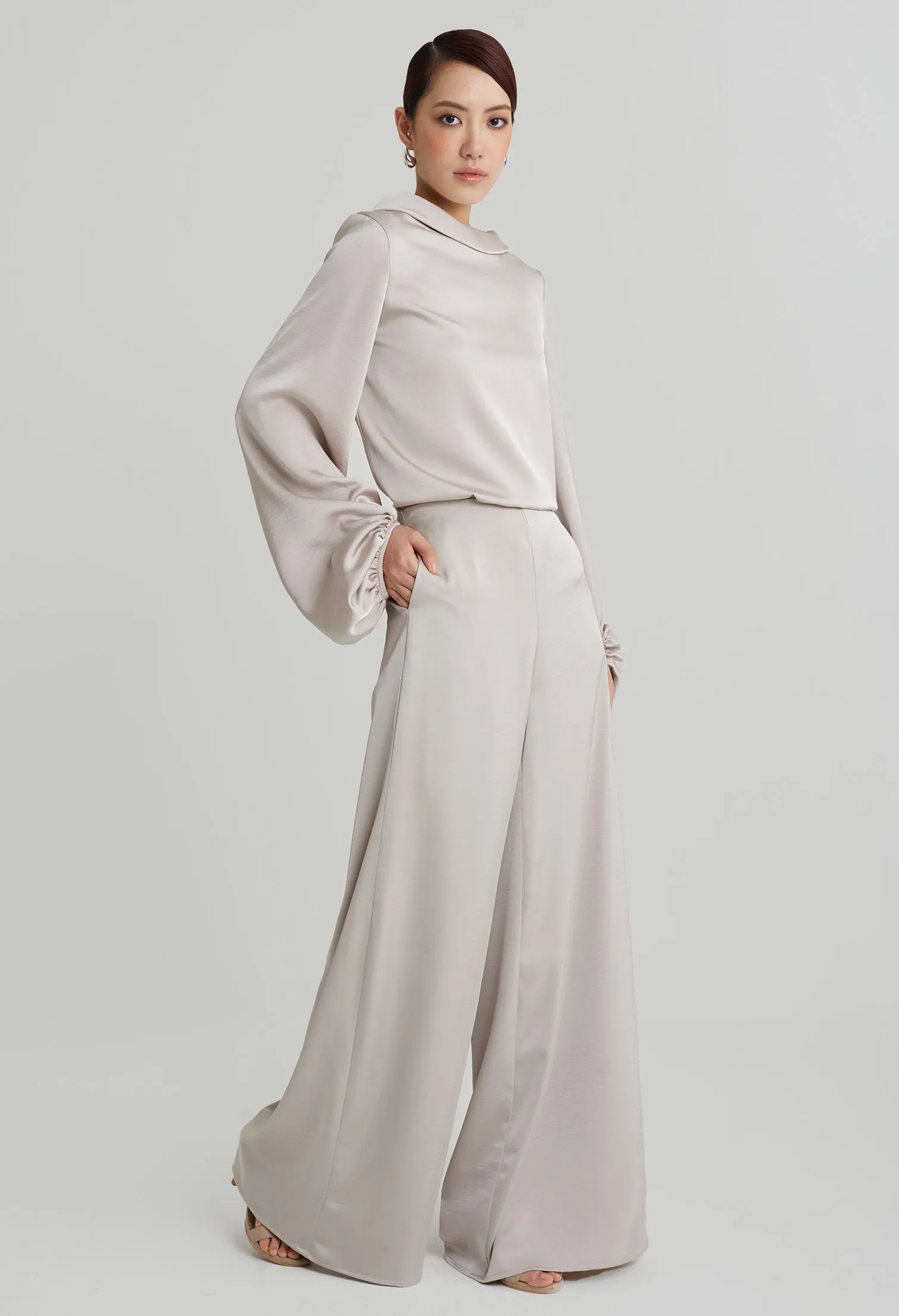 nichii X NURITA HARITH Timeless Flowy Wide Leg Palazzo Pants